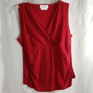 A.Byer XL red top with red sparkles